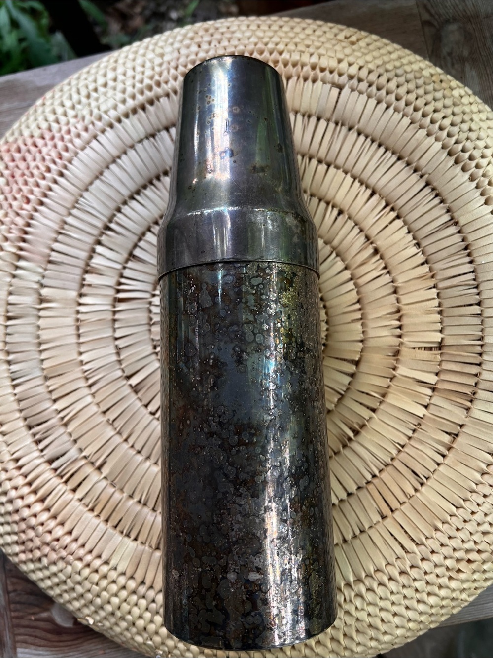 Vintage WMF Art Deco Cocktail Shaker – German Silver Plate – Antique Patina